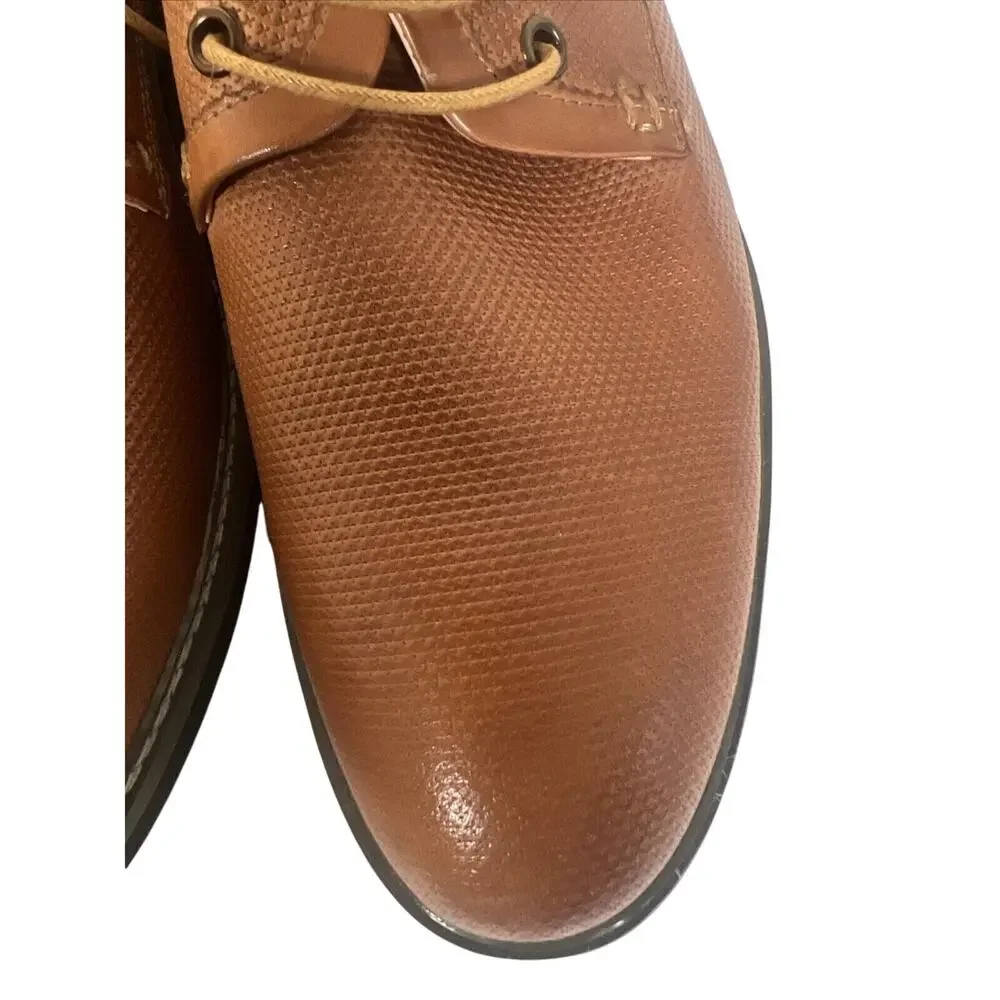 Men's Joseph Abboud Brown Oxford Leather Dress Lace Up Shoes Size 12